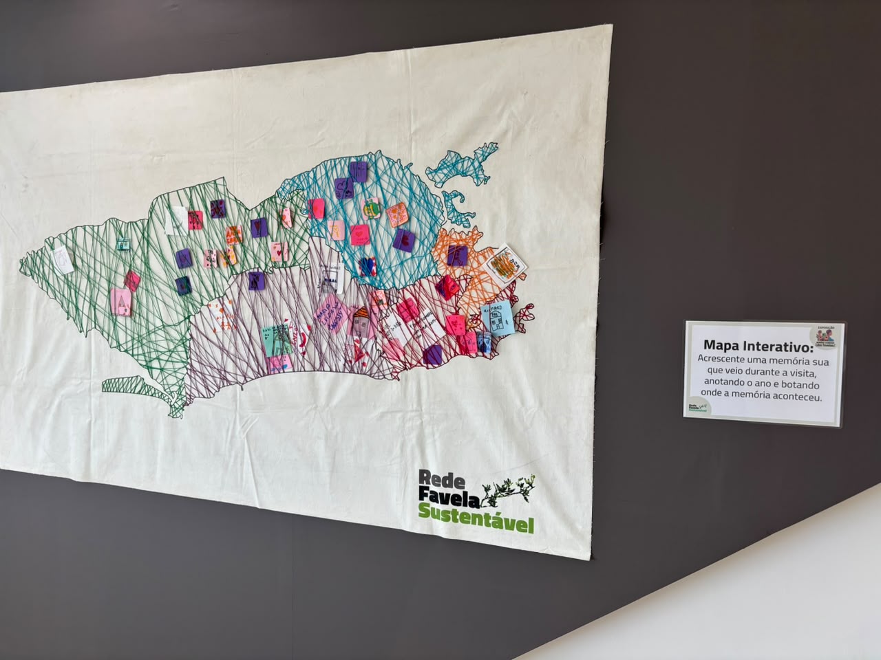 Mapa interativo da exposição Memória Climática das Favelas.